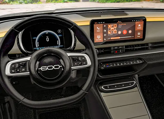 Fiat 600 vue intérieur tableau de bord