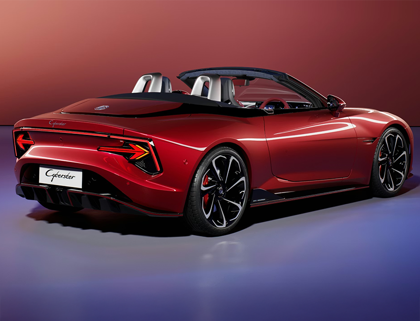 Design extérieur de la MG Cyberster électrique